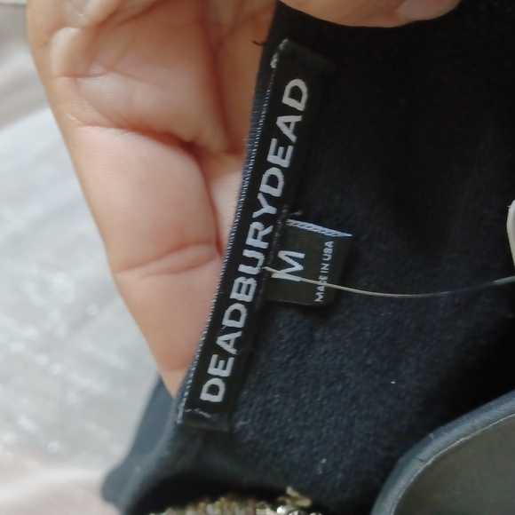 Dead Bury Dead Size M T-shirt Dress, Black, "Normal Person", 37" long, 20" chest - Picture 4 of 5